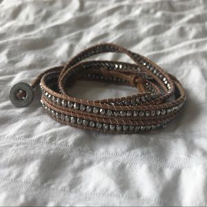 Club Monaco leather wrap Bonnie Bracelet